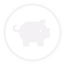 Piggy bank icon.